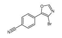 4-(4-bromo-1,3-oxazol-5-yl)benzonitrile结构式