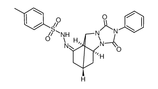 N-phenyl-8-((p-tolylsulfonyl)hydrazono)-4,5-diazatricyclo(4.3.0.03,7)nonan-4,5-dicarboximide结构式