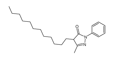 4-dodecyl-2,4-dihydro-5-methyl-2-phenyl-3H-pyrazol-3-one结构式