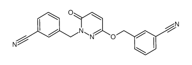 3-({[1-(3-cyanobenzyl)-6-oxo-1,6-dihydropyridazin-3-yl]oxy}methyl)benzonitrile结构式