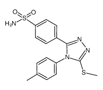 4-[4-(4-methylphenyl)-3-methylthio-4H-1,2,4-triazol-5-yl]benzenesulfonamide Structure