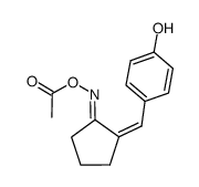 2-(4-hydroxybenzylidene)cyclopentanone O-acetyloxime Structure