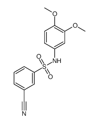 3-cyano-N-(3,4-dimethoxyphenyl)benzenesulfonamide结构式