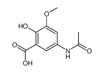 5-Acetylamino-2-hydroxy-3-methoxy-benzoic acid Structure