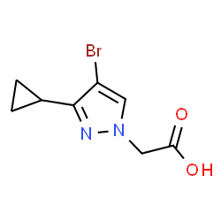 2-(4-bromo-3-cyclopropyl-pyrazol-1-yl)acetic acid结构式