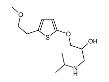 1-[5-(2-methoxyethyl)thiophen-2-yl]oxy-3-(propan-2-ylamino)propan-2-ol Structure