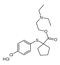 2-(diethylamino)ethyl 1-(4-chlorophenyl)sulfanylcyclopentane-1-carboxylate,hydrochloride Structure