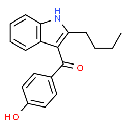 (2-Butyl-1H-indol-3-yl)(4-hydroxyphenyl)methanone Structure