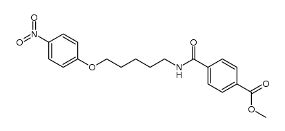 N-[5-(4-nitro-phenoxy)-pentyl]-terephthalamic acid methyl ester结构式