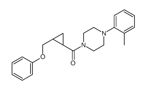 Piperazine, 1-(2-methylphenyl)-4-((2-(phenoxymethyl)cyclopropyl)carbon yl)-, trans- Structure