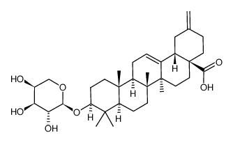 3-O-(α-L-arabinopyranosyl)-30-norolean-12,20(29)-dien-28-oic acid结构式