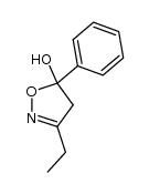 3-ethyl-5-phenyl-4,5-dihydroisoxazol-5-ol结构式