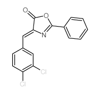 5(4H)-Oxazolone,4-[(3,4-dichlorophenyl)methylene]-2-phenyl-结构式
