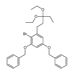 2-bromo-1-(3,3-diethoxypentyl)-3,5-bis(phenylmethoxy)benzene Structure