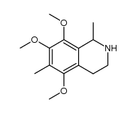 5,7,8-trimethoxy-1,6-dimethyl-1,2,3,4-tetrahydroisoquinoline结构式