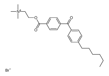 2-[4-(4-hexylbenzoyl)benzoyl]oxyethyl-trimethylazanium,bromide Structure