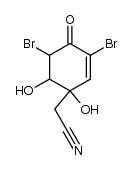 (1'R,5'S,6'S)-2-(3',5'-dibromo-1',6'-dihydroxy-4'-oxocyclohex-2'-enyl)acetonitrile结构式