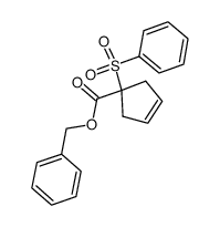 1-Benzenesulfonyl-cyclopent-3-enecarboxylic acid benzyl ester Structure