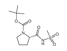 (S)-tert-butyl 2-(methylsulfonylcarbamoyl)pyrrolidine-1-carboxylate Structure
