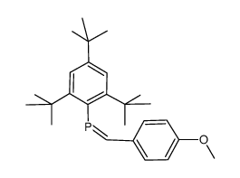 [1-(4-Methoxy-phenyl)-meth-(Z)-ylidene]-(2,4,6-tri-tert-butyl-phenyl)-phosphane结构式