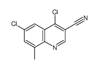 4,6-二氯-8-甲基喹啉-3-甲腈结构式