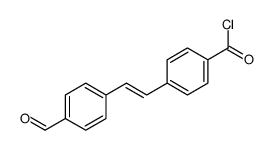 4-[2-(4-formylphenyl)ethenyl]benzoyl chloride Structure