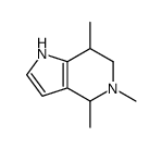 4,5,7-trimethyl-1,4,6,7-tetrahydropyrrolo[3,2-c]pyridine结构式