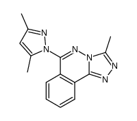 6-(3,5-dimethylpyrazol-1-yl)-3-methyl-[1,2,4]triazolo[3,4-a]phthalazine结构式