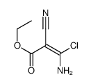 ethyl 3-amino-3-chloro-2-cyanoprop-2-enoate结构式