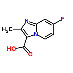 7-FLUORO-2-METHYL-IMIDAZO[1,2-A]PYRIDINE-3-CARBOXYLIC ACID结构式