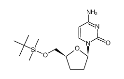 5'-O-(tert-butyldimethylsilyl)-2',3'-dideoxycytidine结构式