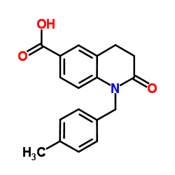 1-(4-Methylbenzyl)-2-oxo-1,2,3,4-tetrahydro-6-quinolinecarboxylic acid Structure