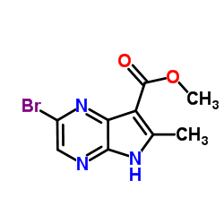 Methyl 2-bromo-6-methyl-5H-pyrrolo[2,3-b]pyrazine-7-carboxylate structure