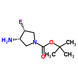 (3S,4R)-tert-Butyl 3-amino-4-fluoropyrrolidine-1-carboxylate Structure
