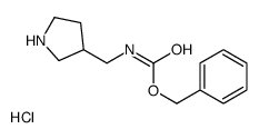 (3-吡咯烷甲基)-氨基甲酸苄酯盐酸盐结构式