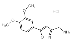 {[5-(3,4-dimethoxyphenyl)isoxazol-3-yl]methyl}amine hydrochloride Structure