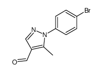 1-(4-Bromophenyl)-5-methyl-1H-pyrazole-4-carboxaldehyde结构式