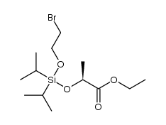 ethyl (2S)-2-{[(2-bromoethoxy)(diisopropyl)silyl]oxy}propanoate结构式