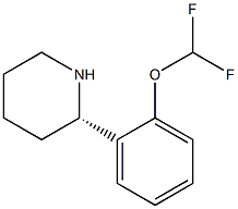 (S)-2-(2-(difluoromethoxy)phenyl)piperidine结构式