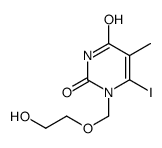 1-(2-hydroxyethoxymethyl)-6-iodo-5-methylpyrimidine-2,4-dione结构式