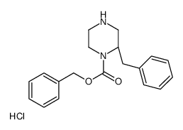 benzyl (2R)-2-benzylpiperazine-1-carboxylate,hydrochloride Structure