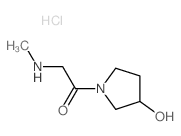 1-(3-Hydroxy-1-pyrrolidinyl)-2-(methylamino)-1-ethanone hydrochloride Structure