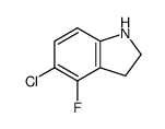 5-CHLORO-4-FLUOROINDOLINE structure