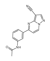 N-(3-(3-cyanopyrazolo[1,5-a]pyrimidin-5-yl)phenyl)acetamide结构式