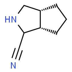 REL-(1R,5S)-2-氰基-3-氮杂双环[3,3,0]辛烷结构式