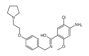 4-amino-5-chloro-2-methoxy-N-[[4-(2-pyrrolidin-1-ylethoxy)phenyl]methyl]benzamide Structure