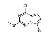 7-bromo-4-chloro-2-methylsulfanylpyrrolo[2,1-f][1,2,4]triazine结构式