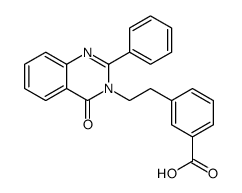 3-[2-(4-oxo-2-phenylquinazolin-3-yl)ethyl]benzoic acid Structure