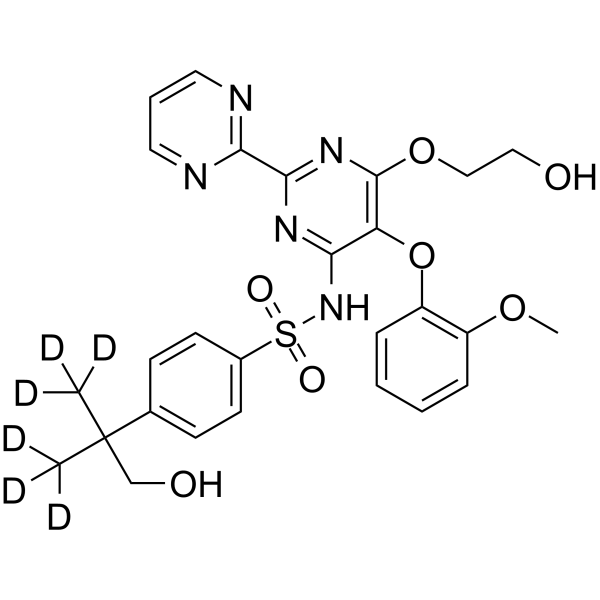 Hydroxy Bosentan-d6 Structure
