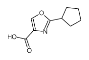 2-Cyclopentyl-1,3-oxazole-4-carboxylic acid Structure